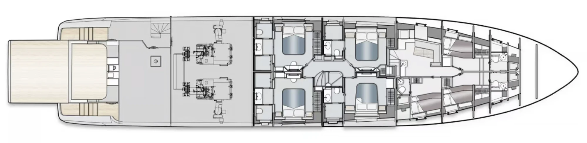 Layout Benetti Yachts Motopanfilo 37M