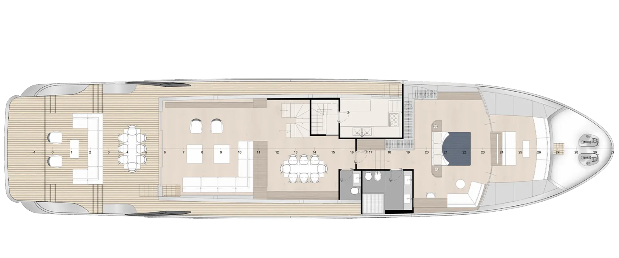 Layout Filippetti Yachts Navetta 32