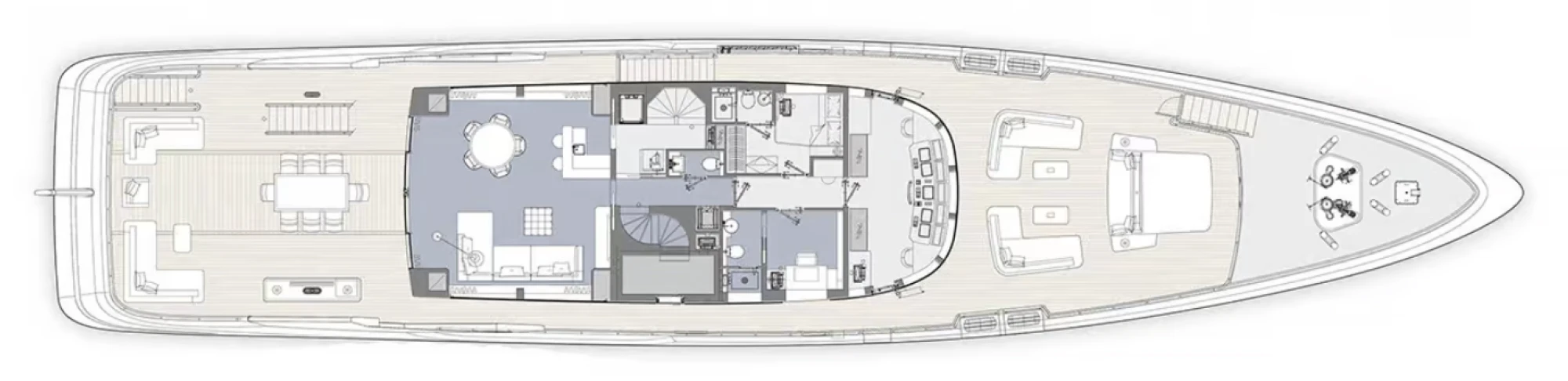 Layout Benetti Yachts B.Now 67M Oasis Deck