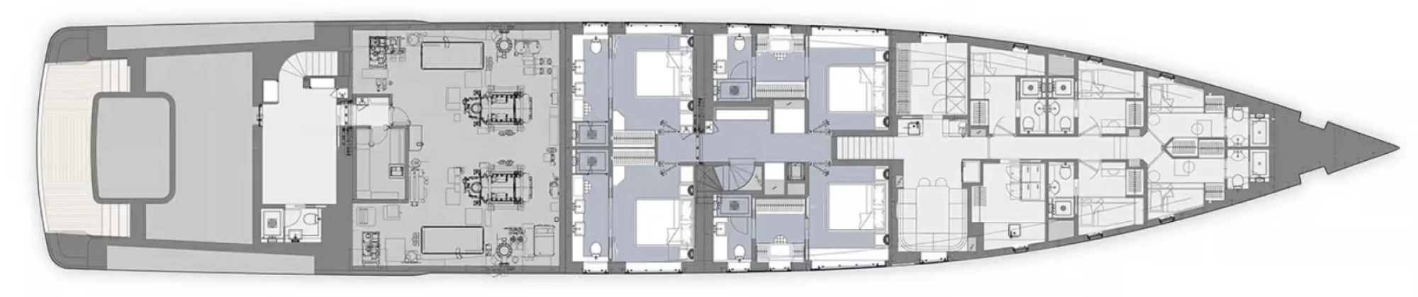 Layout Benetti Yachts B.Now 60M Oasis Deck