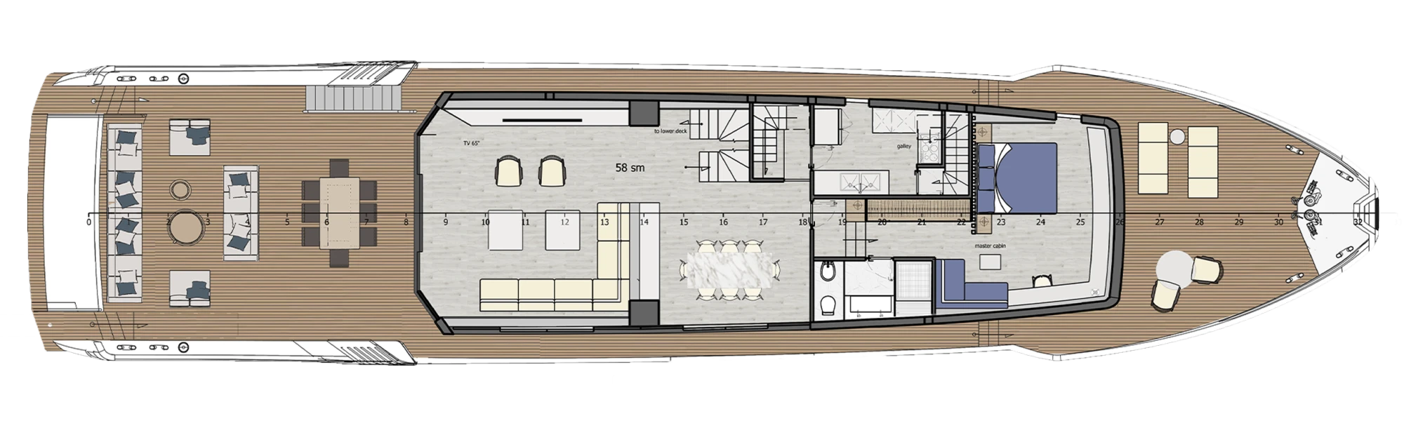 Layout Filippetti Yachts Navetta 35